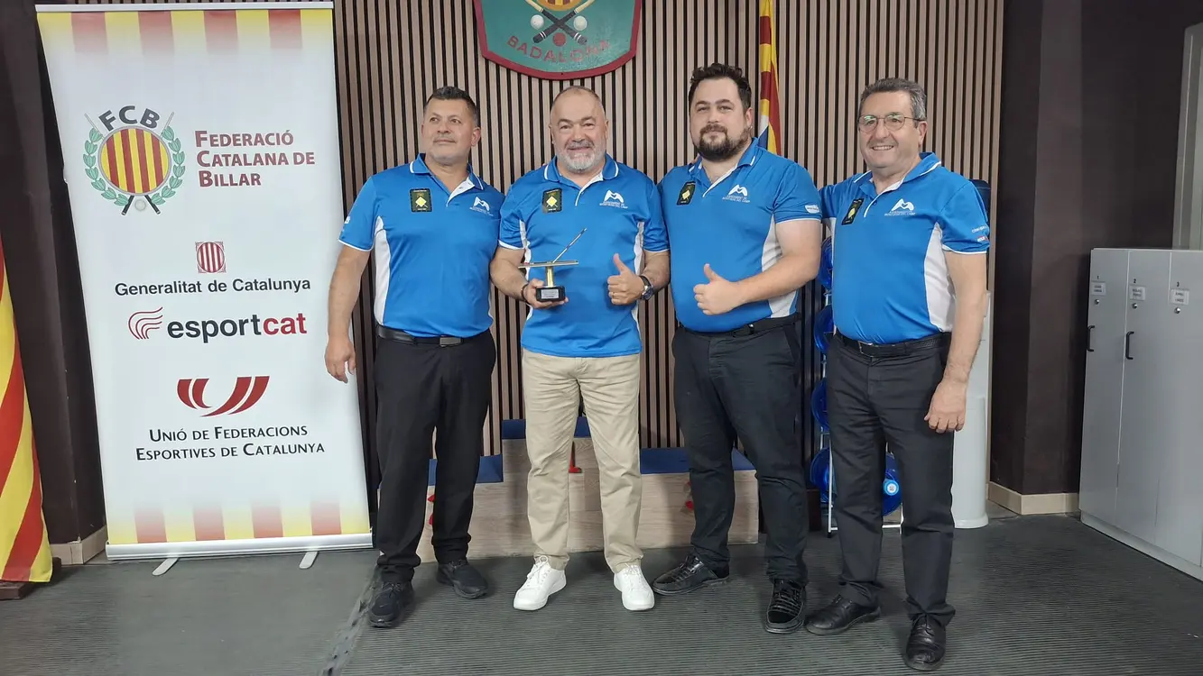 El club billar mont-roig «b» campio de catalunya de la lliga de tres bandes 2a divisio
