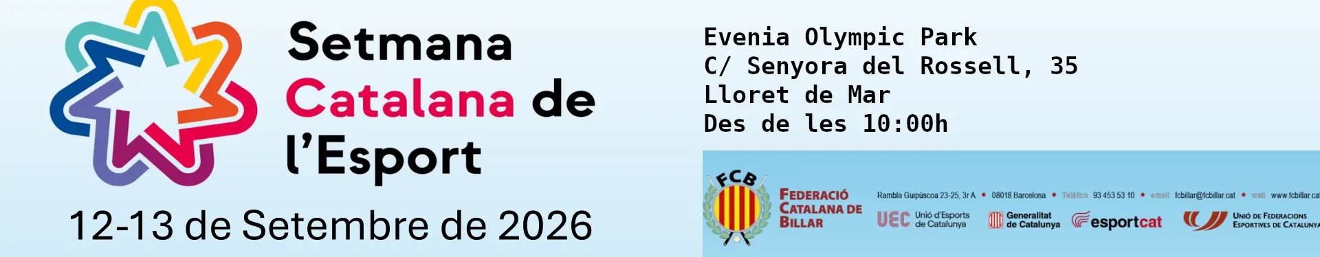 2026-FCBillar-SetmanaEsport Setmana de l'Esport 2026 Federació Catalana Billar